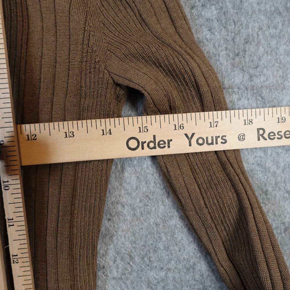 Reformation Chocolate Brown Ribbed Polo Knit - Picture 7 of 9
